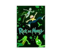 YWRRWQBER Póster estético de Rick And Morty para decoración de pared, lienzo vintage, pintura decorativa para sala de estar, dormitorio, 30 x 45 cm, estilo sin marco