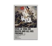 YWRRWQBER Póster estético de VIVA LA VIDA O DEATH AND ALL HIS FRIENDS para decoración de pared, lienzo vintage, pintura decorativa para sala de estar, dormitorio, 20 x 30 cm, estilo sin marco