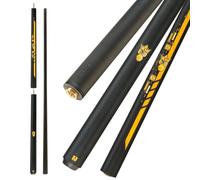 YWRU Taco de Billar Fibra De Carbono, Ruptura/Salto 148CM Palo de Billar 3 Piezas 12.9mm Consejo Bajo Deflexión Billard Cue para Jugadores Profesionales De La Piscina