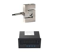 YWRWUPMGK Sensor de celda de Carga Tipo S con Pantalla indicadora, Fuerza de tensión y compresión, Sensor de presión de Peso, 200 kg, 300 kg, 500 kg, 1 T, 2 T(1T and Indicator)