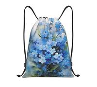 YWSOTRE Acuarela No me olvides flores, Mochila con cordón, unisex, para deporte, gimnasio, informal, para el día a día, talla M