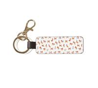 YWSOTRE Adorable Akita Inu,Llavero de cuero de PU, llavero, llavero, anillo, organizador, 1 pieza