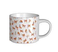YWSOTRE Adorable Akita Inu,Taza de cerámica de gran capacidad, taza de té, taza de café 450 ml