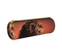 YWSOTRE Adorable Perro cacatúa, Estuche para lápices Estuche cilíndrico para lápices Estuche para lápices de Cuero portátil Estuche para cosméticos