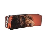 YWSOTRE Adorable Perro cacatúa, Estuche para lápices Estuche para lápices Estuche para lápices de Cuero portátil con Estuche para cosméticos con Cremallera