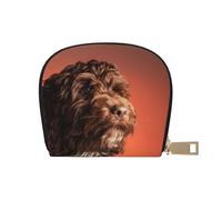 YWSOTRE Adorable Perro cacatúa, Funda de Cuero de PU para Tarjetas, Tarjetero Elegante, Tarjetero Tipo Billetera