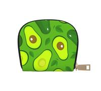 YWSOTRE Aguacate sobre Alimentos y Bebidas Verdes, Funda de Cuero de PU para Tarjetas, Tarjetero Elegante, Tarjetero Tipo Billetera