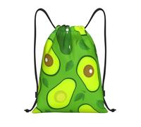 YWSOTRE Aguacate sobre alimentos y bebidas verdes, Mochila con cordón, unisex, para deporte, gimnasio, informal, para el día a día, talla M