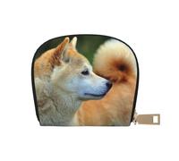 YWSOTRE Akita Inu Bokeh Mascotas Perros Akita Inu, Funda de Cuero de PU para Tarjetas, Tarjetero Elegante, Tarjetero Tipo Billetera