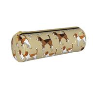 YWSOTRE Animal Mascota Beagle Inteligente Lindo de Dibujos Animados, Estuche para lápices Estuche cilíndrico para lápices Estuche para lápices de Cuero portátil Estuche para cosméticos