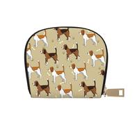 YWSOTRE Animal Mascota Beagle Inteligente Lindo de Dibujos Animados, Funda de Cuero de PU para Tarjetas, Tarjetero Elegante, Tarjetero Tipo Billetera