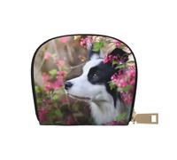 YWSOTRE Animales Border Collie Lindo Perro Pet, Funda de Cuero de PU para Tarjetas, Tarjetero Elegante, Tarjetero Tipo Billetera