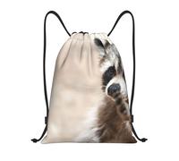 YWSOTRE Animales Inteligentes Mapache Naturaleza, Mochila con cordón, unisex, para deporte, gimnasio, informal, para el día a día, talla M