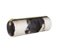 YWSOTRE Animales Perro Labrador, Estuche para lápices Estuche cilíndrico para lápices Estuche para lápices de Cuero portátil Estuche para cosméticos
