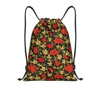 YWSOTRE Arándano ruso tradicional, Mochila con cordón, unisex, para deporte, gimnasio, informal, para el día a día, talla M