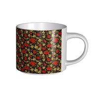 YWSOTRE Arándano tradicional ruso,Taza de cerámica de gran capacidad, taza de té, taza de café 450 ml