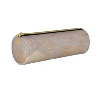 YWSOTRE Argyle de mármol de Oro Rosa cobrizo y Rubor, Estuche para lápices Estuche cilíndrico para lápices Estuche para lápices de Cuero portátil Estuche para cosméticos