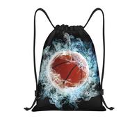 YWSOTRE Baloncesto abstracto, Mochila con cordón, unisex, para deporte, gimnasio, informal, para el día a día, talla M