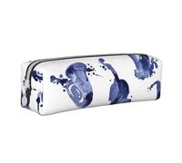 YWSOTRE Blues Saxofón Piano Violonchelo Bajo, Estuche para lápices Estuche para lápices Estuche para lápices de Cuero portátil con Estuche para cosméticos con Cremallera