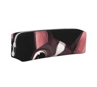YWSOTRE Boston Terrier Naturaleza, Estuche para lápices Estuche para lápices Estuche para lápices de Cuero portátil con Estuche para cosméticos con Cremallera