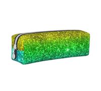 YWSOTRE Brillo Arcoiris Multicolor, Estuche para lápices Estuche para lápices Estuche para lápices de Cuero portátil con Estuche para cosméticos con Cremallera