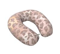 YWSOTRE Brillo de Tigre de Oro Rosa,Almohada de Viaje de Espuma viscoelástica, Almohada para el Cuello, para avión, Coche, casa, Oficina, Camping.