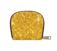 YWSOTRE Brillo Dorado, Funda de Cuero de PU para Tarjetas, Tarjetero Elegante, Tarjetero Tipo Billetera
