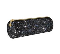 YWSOTRE Brillo Galaxy Impreso No Brillo Real, Estuche para lápices Estuche cilíndrico para lápices Estuche para lápices de Cuero portátil Estuche para cosméticos