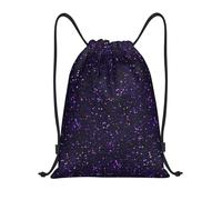 YWSOTRE Brillo morado amatista oscuro, Mochila con cordón, unisex, para deporte, gimnasio, informal, para el día a día, talla M