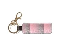 YWSOTRE Brillo rosa dorado, brillo rosa, brillo de moda de lujo,Llavero de cuero de PU, llavero, llavero, anillo, organizador, 1 pieza