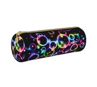 YWSOTRE Burbujas Arcoiris, Estuche para lápices Estuche cilíndrico para lápices Estuche para lápices de Cuero portátil Estuche para cosméticos