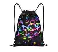 YWSOTRE Burbujas arcoiris, Mochila con cordón, unisex, para deporte, gimnasio, informal, para el día a día, talla M