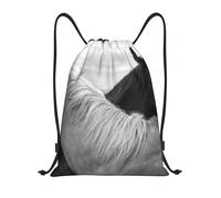 YWSOTRE Caballo blanco y caballo negro impreso, Mochila con cordón, unisex, para deporte, gimnasio, informal, para el día a día, talla M