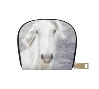 YWSOTRE Caballo de Camarga, Funda de Cuero de PU para Tarjetas, Tarjetero Elegante, Tarjetero Tipo Billetera
