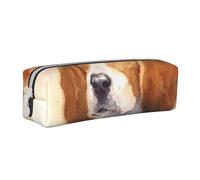 YWSOTRE Cabeza de Beagle Acuarela, Estuche para lápices Estuche para lápices Estuche para lápices de Cuero portátil con Estuche para cosméticos con Cremallera