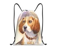YWSOTRE Cabeza de Beagle acuarela, Mochila con cordón, unisex, para deporte, gimnasio, informal, para el día a día, talla M