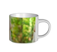 YWSOTRE Cachorro de labrador retriever,Taza de cerámica de gran capacidad, taza de té, taza de café 450 ml
