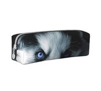YWSOTRE Cachorro Husky, Estuche para lápices Estuche para lápices Estuche para lápices de Cuero portátil con Estuche para cosméticos con Cremallera