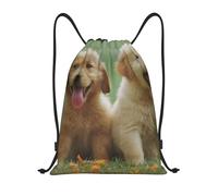 YWSOTRE Cachorros labrador retriever amarillo, Mochila con cordón, unisex, para deporte, gimnasio, informal, para el día a día, talla M