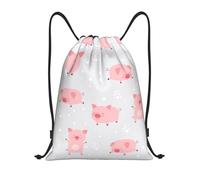 YWSOTRE Cerditos lindos alegres, Mochila con cordón, unisex, para deporte, gimnasio, informal, para el día a día, talla M