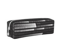 YWSOTRE Código de Programador Negro, Estuche para lápices Estuche para lápices Estuche para lápices de Cuero portátil con Estuche para cosméticos con Cremallera