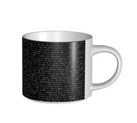 YWSOTRE Código de programador Negro Negro,Taza de cerámica de gran capacidad, taza de té, taza de café 450 ml