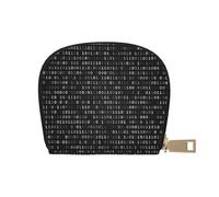YWSOTRE Código Programador Negro Negro, Funda de Cuero de PU para Tarjetas, Tarjetero Elegante, Tarjetero Tipo Billetera