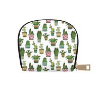 YWSOTRE Colorido Bastante suculento, Funda de Cuero de PU para Tarjetas, Tarjetero Elegante, Tarjetero Tipo Billetera