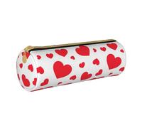 YWSOTRE Corazón disperso, Estuche para lápices Estuche cilíndrico para lápices Estuche para lápices de Cuero portátil Estuche para cosméticos