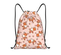 YWSOTRE Corgis de dibujos animados, Mochila con cordón, unisex, para deporte, gimnasio, informal, para el día a día, talla M