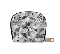 YWSOTRE Cristal Estilo Textura de Diamante, Funda de Cuero de PU para Tarjetas, Tarjetero Elegante, Tarjetero Tipo Billetera