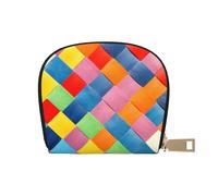 YWSOTRE Cuadros Coloridos Impresos., Funda de Cuero de PU para Tarjetas, Tarjetero Elegante, Tarjetero Tipo Billetera