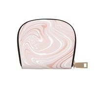 YWSOTRE Delicado mármol Rosa de mármol con imitación de Oro Rosa., Funda de Cuero de PU para Tarjetas, Tarjetero Elegante, Tarjetero Tipo Billetera