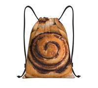 YWSOTRE Delicioso patrón de pan de rollos de canela, Mochila con cordón, unisex, para deporte, gimnasio, informal, para el día a día, talla M